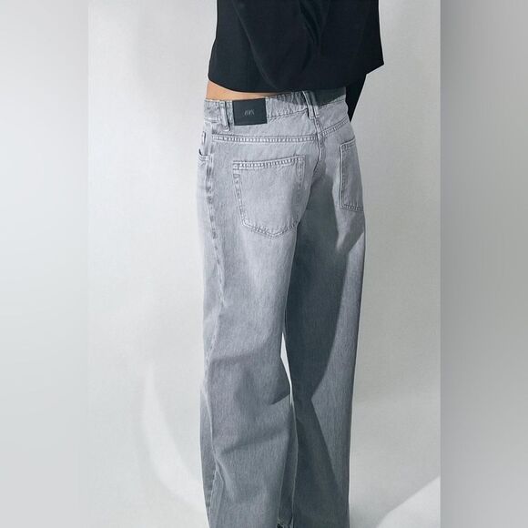 ZARA MID-RISE Z1975 WIDE LEG JEANS
GRAY - Picture 4 of 7